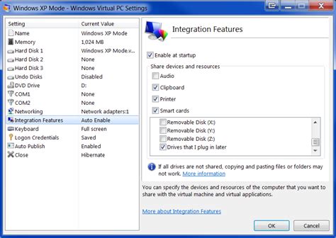 Windows 7 How To Enable Or Disable Integration Features In Windows Xp Mode