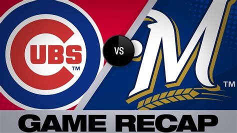 Chicago Cubs Vs Milwaukee Brewers Live Mlb 2019 Milwaukee At Chicago Youtube