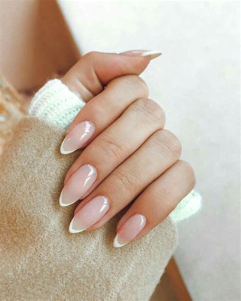 AranzaDrive French Manicure Nails Pointy Nails Neutral Nails