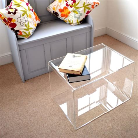Clear acrylic furniture is prized for its style, as well as its ability to be a strong presence in a room while maintaining a light and airy quality. Perspex Coffee Tables - acrylic home accessories from 3D ...