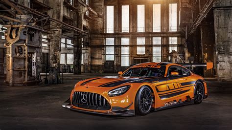 Download Car Orange Car Race Car Vehicle Mercedes Amg Gt3 4k Ultra Hd