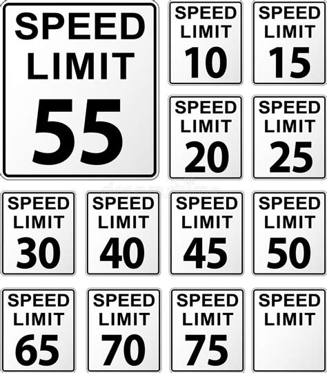 Speed Limit Sign 75 Clipart