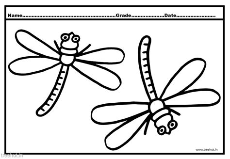 Fuzzy has fun geometric dragonfly coloring pages for preschool and kindergarten, simply symmetrical! Cute Dragonfly Coloring Pages