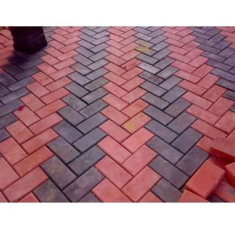 Rectangular Outdoor Brick Paver For Pavement Thickness 60 Mm Rs 45