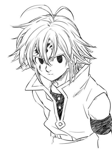 Meliodas Para Colorear Imprimir E Dibujar Coloringonlycom