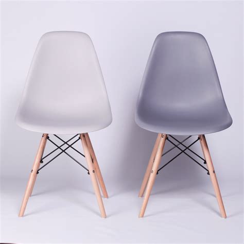 West elm offers stylish modern furniture for every room. Eiffel Moulded Warm Light Grey Modern DSW Scand Dining Chair Furniture - La Maison Chic Luxury ...