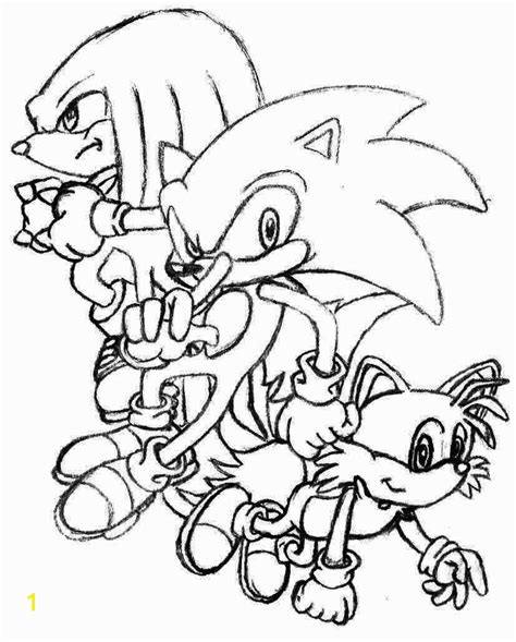 Sonic Tails And Knuckles Coloring Pages