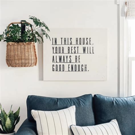 In This House Your Best Is Good Enough Living Room Quotes Boy Room