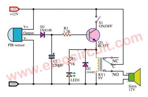 A pir motion sensor alarm is a device which detects the infrared radiation from a moving human body and triggers an an audible alarm. Motion detector alarm circuit with PIR sensor | Motion ...