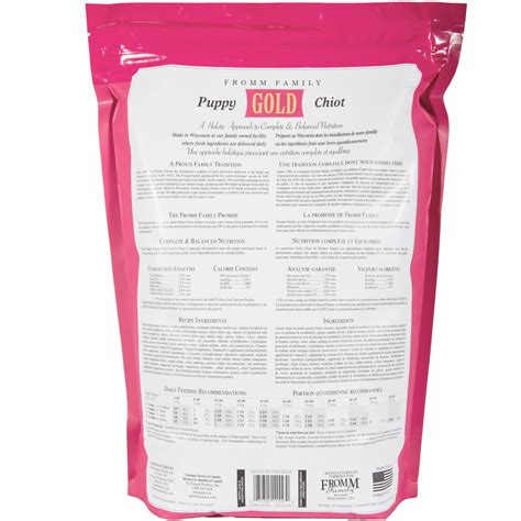 The benefit of this is that fromm can confidently trace the product on the shelf all the way back to the local supplier, and everything in between is controlled by the company as well. Fromm Gold Puppy Food (5 lb) | Healthypets