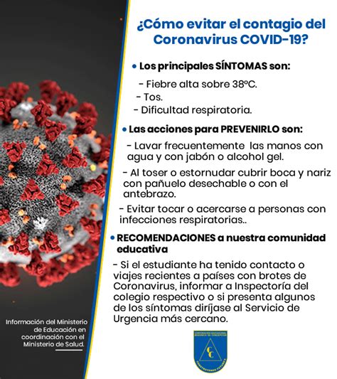 Cómo evitar el contagio del Coronavirus COVID Coemco Corporación Educacional Masónica