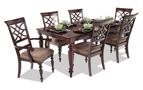 Montibello bluestone 54 x 54 6 piece dining set with storage bench. Dining Room Sets | Bobs.com