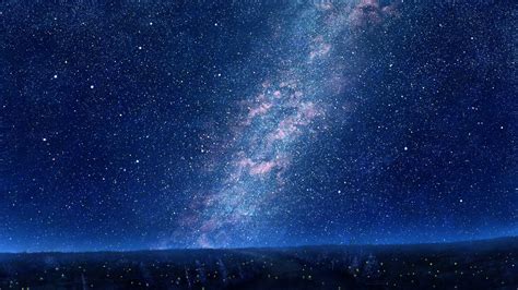 Wallpaper Anime Sky Milky Way Atmosphere Spiral