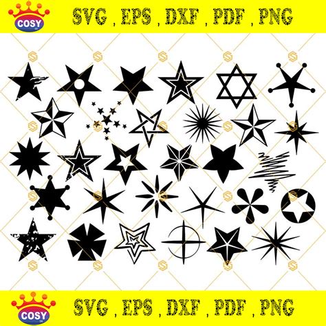 Stars Svg Bundle Star Vector