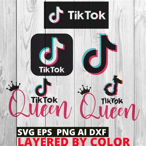 Tik Tok Queen Svg Tiktok Queen Svg Tik Tok Svgtik Tok Logo Cricut