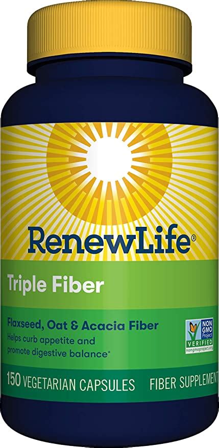Renew Life Adult Fiber Supplement Triple Fiber Dietary
