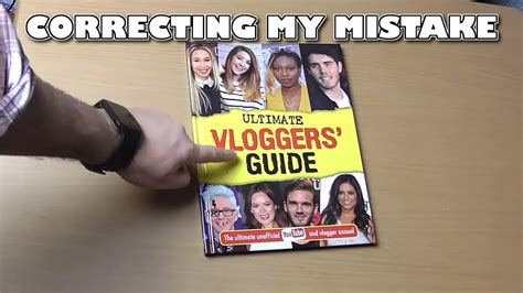 Correcting My Mistake On The Ultimate Vloggers Guide Youtube