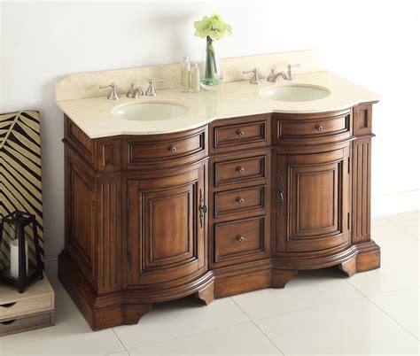 60 Adelina Traditional Style Double Sink Bathroom Vanity In Walnut