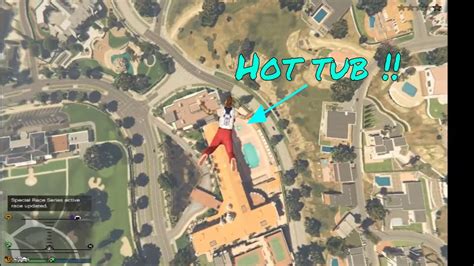 Gta 5 Online Land In Hot Tub From The Highest Point In The Game Youtube