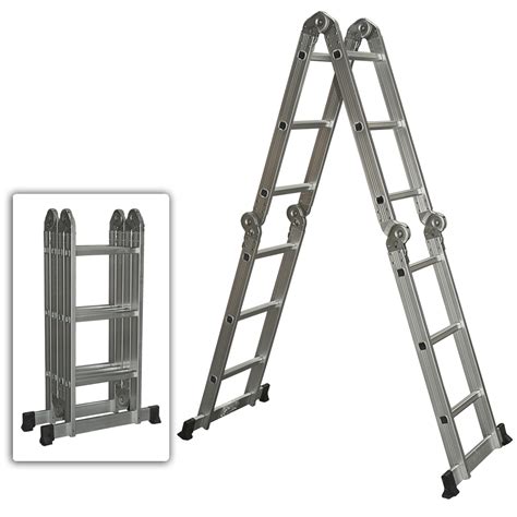11 Foot Multi Purpose Aluminum Folding Extendable Step Ladder For 65