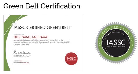 Lean Six Sigma Green Belt Lssgb Certification Training Belt Poster