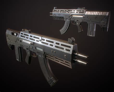 Double Barreled Assault Rifle 4 By Kutejnikov On Deviantart