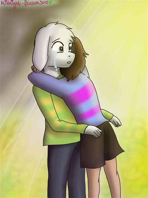 Comfort Him Asriel And Frisk Undertale By Midnight Blossom3010 On