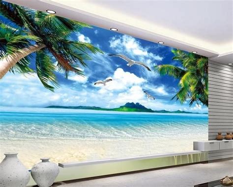 Wallpaper borders are an excellent choice to transform a room from looking plain and dull to beautiful and versatile. Download Beach Themed Wallpaper For Walls Gallery
