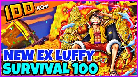 Ex Luffy Skills And Normal Attack In Survival 100 One Piece Bounty Rush