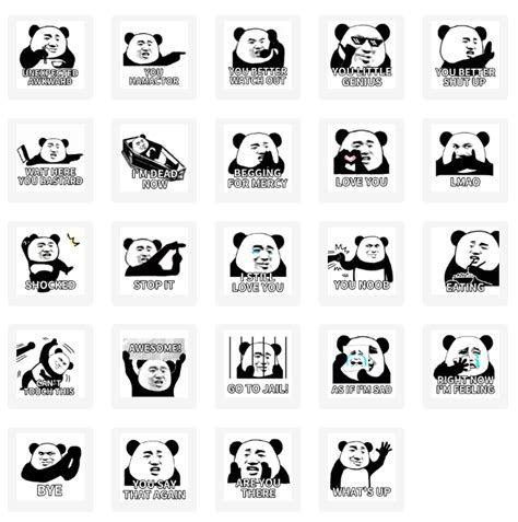 Funny Panda Man Chinese Meme Sticker Pack Rbiaoqingbao