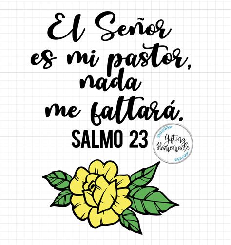 Salmo 23 Spanish Verse Svg Cut File Tumblers Shirts Cricut Etsy