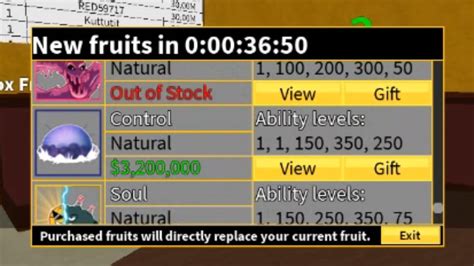 Control Fruit In Stock Blox Fruits Youtube