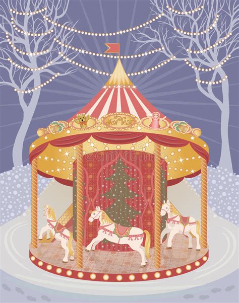 Christmas Scenery Horses Stock Illustrations 8 Christmas Scenery
