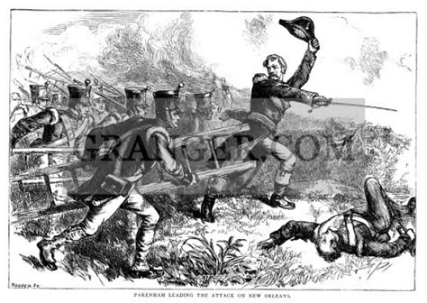Image Of British Attack 1815 Major General Sir Edward Pakenham