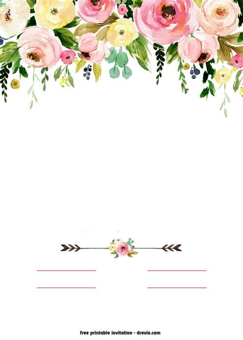These printable baby shower invitations are so adorable and would be perfect for a girl, boy, or surprise baby shower. FREE Printable Boho Chic Flower Baby Shower Invitation ...