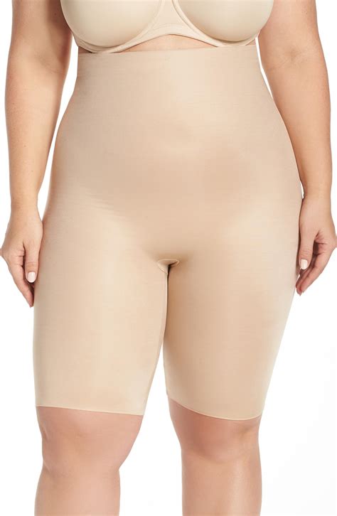 Lyst Spanx Spanx Power Conceal Her High Waist Shaping Shorts In Natural