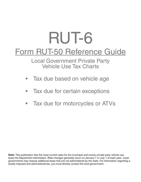 Download Instructions For Form Rut 50 X Amended Private Party Vehicle