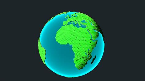 3d Model Earth Tiled Globe Vr Ar Low Poly Cgtrader