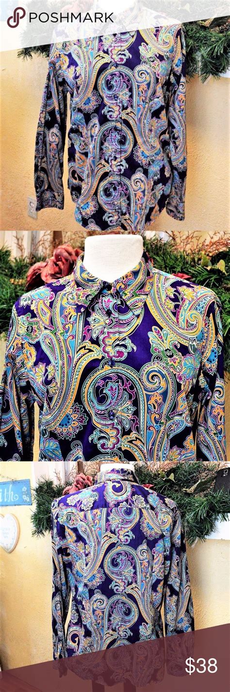 Jones New York Signature L Blouse Paisley Ls This Wonderful Blouse From