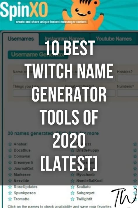 10 Best Twitch Name Generator Tools Of 2020 Latest Name Generator