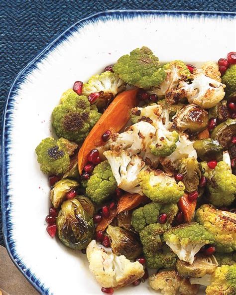 Christmas dinner alternatives for vegetarians. Roasted Vegetables with Pomegranate Vinaigrette Recipe | Martha Stewart