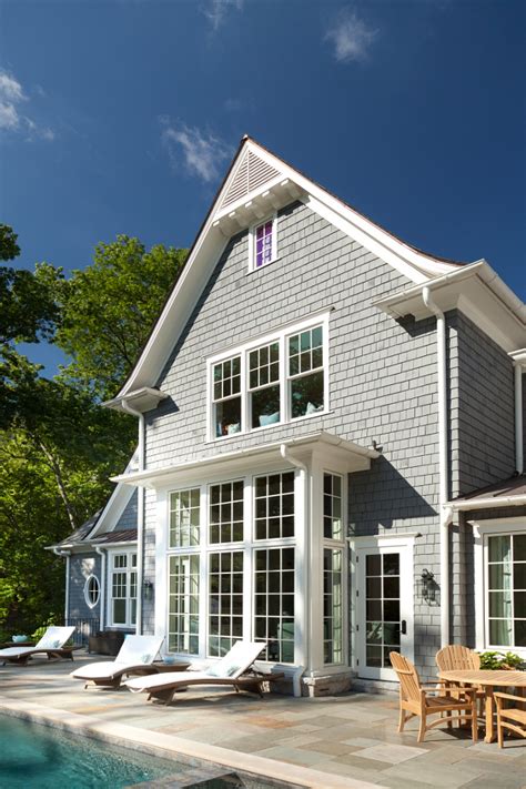 Sherwin williams super deck stain or woodscapes would be fine, but if you're staining any deck flooring, use super deck stain. Family Home with Timeless Traditional Interiors - Home ...