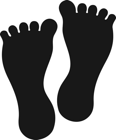 Litemark 9 Inch Removable Black Barefoot Footprint Stickers