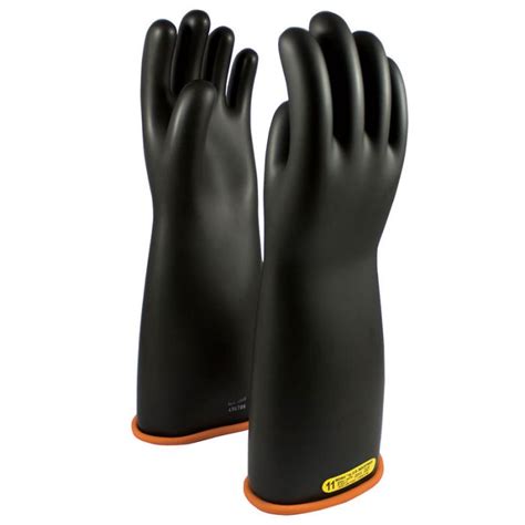 Novax Class KV High Voltage Insulated Electrical Gloves Black Orange Size