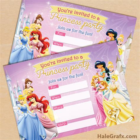 Disney Princess Party Invitations Free Printable Free Printable Templates