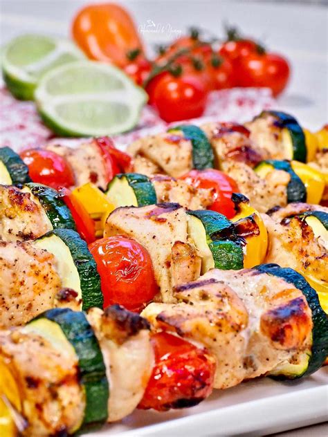 Grilled Chili Lime Chicken Skewers Homemade And Yummy