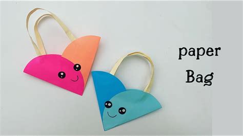 How To Make Easy Mini Paper Bag Paper Craft Paper Bag Making 1