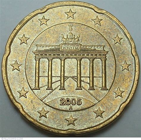 20 Euro Cent 2005 A Euro 2002 Present Germany Coin 29175