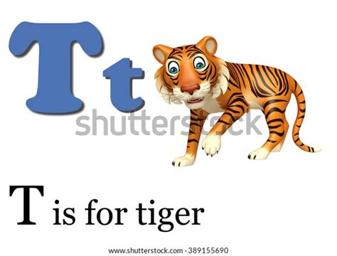 D Rendered Illustration Tiger Alphabet Stock Illustration