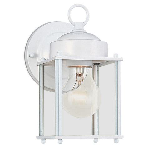 Shop Portfolio 825 In H White Outdoor Wall Light At